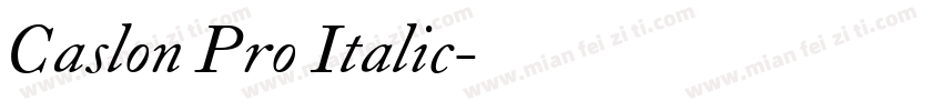 Caslon Pro Italic字体转换